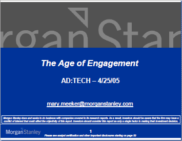 AD:TECH Mary Meeker 'the age of engagement'